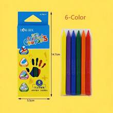 1pc Cute Large Wax Crayon, 12pcs Rotatable & Washable Smooth Large Wax Crayons Suitable For Doodle & Painting - Multicolor - View 14