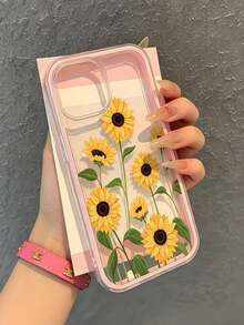 1 chiếc ốp lưng điện thoại 2 trong 1 họa tiết hoa hướng dương rực rỡ thời trang mùa hè, mềm mại, trong suốt, chống trượt, tương thích với iPhone 17/17 Pro/17 Pro Max/16/16 Pro/16 Pro Max/15/15 Pro/15 Pro Max/14/14 Pro/14 Pro Max/13/12/11 - Trong sáng - Xem 4