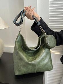 2026 Summer New Fashion Handbag, Shoulder Bag, Tote Bag, High-Quality Bucket Bag Women OIYJ - Xanh lá cây 2 - Xem 8