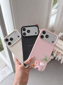Bộ 3 ốp lưng điện thoại tối giản sáng tạo hình cây dừa, vỏ sò hồng, hoa, cocktail, chất liệu TPU vân vải chống rơi, chống trầy xước, mềm mại, tương thích với Apple 11/12/13/14/14Plus/15/15Plus/16/16Plus/7/8Plus/17/17Pro - Nhiều màu - Xem 2