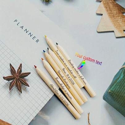 Lápices de colores miniatura personalizados, herramientas de dibujo creativas portátiles, suministros de arte inspiradores, artículos de oficina, set de lápices de colores de madera de múltiples colores, adecuado para dibujo de niños, bodas, compromisos, regalos publicitarios de empresa, ideal para vacaciones y regalos de cumpleaños