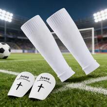 Set de 4 accesorios de fútbol - Esenciales para deportes de fútbol, que incluyen calcetines deportivos, plantillas de entrenamiento, transpirables, multicolor, adecuados para partidos de fútbol y entrenamiento - Multicolor - Ver 6