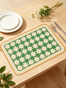 1/120pcs, Rectangular PU Leather Placemats, Waterproof & Oil-Resistant Decorative Mats, Washable Tableware Pads, Non-Slip Odorless Protective Mats, Suitable For Restaurants, Cafes, Homestays, Fits Holidays, Parties, Gatherings, Birthdays, Weddings, Dinner Parties. - Multicolor - View 11
