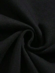 Camiseta de manga corta con cuello redondo y diseño sencillo para hombres - Negro - Ver 6