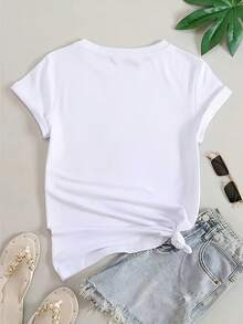 Women T-Shirts - [White] - View 2