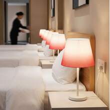 1/2 pièces Abat-jour plat mini dégradé, abat-jour de lampe de bureau en tissu, abat-jour décoratif amovible pour chambre à coucher, mariage, hôtel, décoration de la maison, accessoires de lampe sur pied - nuance de lumière dégradée - Voir 8