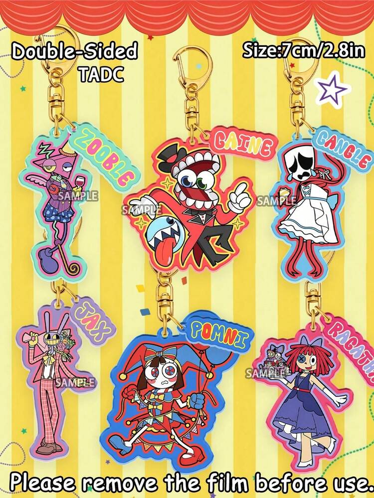 TADC Keychains, Jax, Kinger, Ragatha, Caine, Gangle, Zooble, Anime