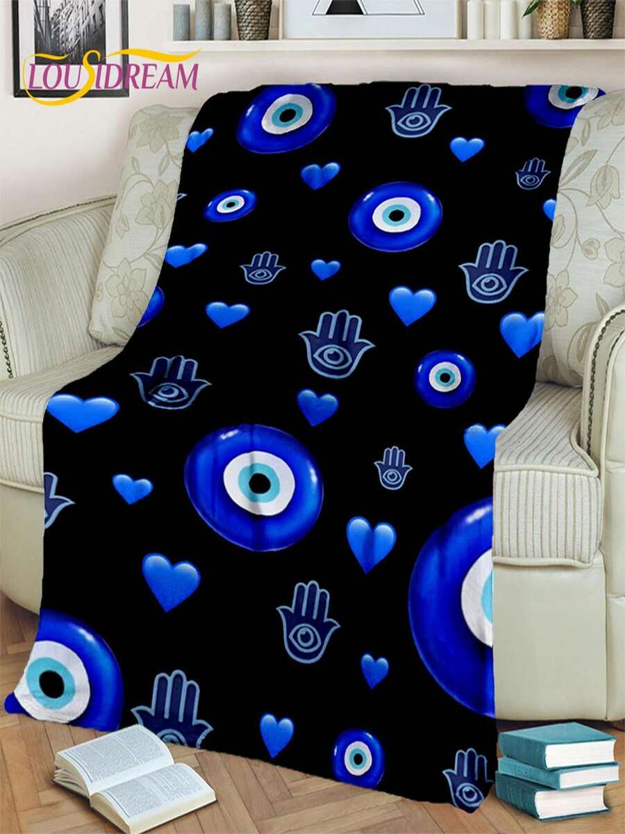 The Evil Eye, Eye Of Horus, And Tree Of Life Nazar Rugs Are Soft And Comfortable, Suitable For Use In Bedrooms, Beds, Sofas, Picnics, And Travel. Room Decor,Bedroom Decor,Home Decor Items.Outdoor Rug,Welcome Mat,Home Decor,Bathroom Decor,Bath Mat,Rug For Bedroom. - 白色 - 查看 1