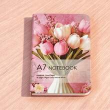 1pc/4pcs A7 Size Notebook With Floral Pattern, 192 Pages 80g Paper, Portable & Waterproof. Suitable As Student Gift For New Year, Valentine's Day, Easter And Back To School Season. - A - View 10