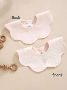 Bộ 5/3 chiếc yếm ăn cho bé bằng cotton hai mặt chất lượng cao, dễ thương, thiết kế cánh hoa xoay được. - Nhiều màu - Xem 5