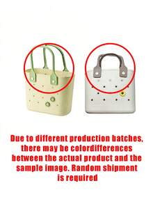 Plastic Storage Basket With Handle, Non-Tipping Rubber Beach Bag, Waterproof Multipurpose Tote With Pockets And Perforations, Suitable For Bathroom Storage, Bedroom, Shower, Dorm, Camping, RV, Travel, Pool And Beach, Lightweight And Durable, Suitable For All Ages, Great Gift For Valentine's Day, Mother's Day, Birthday, Graduation - Multicolor - View 11