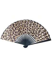 1 pieza Abanico plegable de bambú con estampado de leopardo, abanico de mano de bambú negro, abanico elegante de princesa, ligero y portátil para mujeres, superficie de tela con estampado de leopardo, adecuado para verano, viajes, playa, festivales, actividades al aire libre, bodas, vuelta al cole, fiestas de cumpleaños, etc. / Decoración interior / Boda / Decoración del hogar / Esencial para festivales / Decoración interior - multicolor - Ver 11