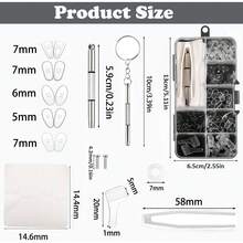 Eyeglass Repair Kits With 35 Pairs Silicone Air Chamber Glasses Eyeglasses Nose Pads, Replacement Repairing Kit With Screws & Tweezers Professional Glasses Repair Tools For Eyeglasses - Suit (outfit) - View 3