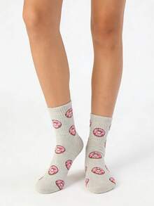 7 đôi tất cổ ngắn unisex họa tiết đồ ăn sáng tạo, hình bánh donut, bánh mì kẹp thịt, bánh pizza dễ thương, tất cao đến đầu gối, thích hợp mặc hàng ngày, làm quà tặng, mặc ở nhà và phối với trang phục thường ngày. - Nhiều màu - Xem 3