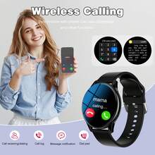 Reloj inteligente con pantalla de 1.28 pulgadas, compatible con notificaciones de llamadas, control de mensajes, múltiples modos deportivos y control de música/cámara, adecuado como regalo de San Valentín, Navidad, Año Nuevo o cumpleaños, compatible con Android e iOS - Multicolor - Ver 3