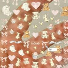 Apple 17 Series Phone Plush Rabbit Bear Cute Stickers DIY Decorative Sticker Base Material Camera Stickers Cartoon Stickers Embossed 3D DIY Phone Case Camera Stickers (Phone Accessories) - Multicolor - View 4
