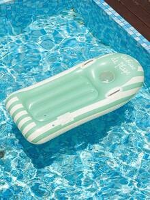 1pc Summer Thickened Striped Surf Pool Floats Inflatable Water Board Handles, Pool Inflatable, Beach Essentials, Pool Float - Multicolor - View 10