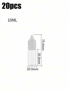 纖細滴管瓶 5ml/10ml/15ml/20ml/30ml/50ml 空可擠壓眼藥水瓶，空可擠壓眼藥水瓶，寵物可擠壓液體滴管瓶蓋，適合返校與旅行，便攜輕巧 - 旅行配件，便攜旅行瓶，尖頭凝膠瓶可擠壓滴管瓶透明塑料瓶，紋身用品，適用於液體墨水油畫藝術與手工藝透明，旅行配件，旅行必需品 - 彩色 - 查看 18