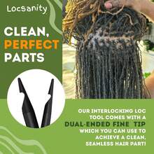 Bộ kim móc tóc dreadlock mới, dụng cụ đan dreadlock hai đầu, dụng cụ thắt chặt tóc sisterlocks, dụng cụ đan và tết tóc nhẹ cho kiểu tóc giả tự làm - Xem 9