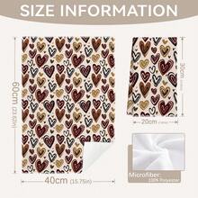 MEMNUN 2件裝棕色愛心咖啡愛好者「Life Is Better With Coffee」印花廚房抹布/洗碗布 40*60cm/45*70cm 超細纖維現代柔軟抹布，廚房抹布、洗碗布、手巾、抹布、家居裝飾、廚房裝飾、烹飪烘焙手巾、廚房配件，可機洗，清潔用品，適用於餐廳廚房日常裝飾與禮品，四季皆宜 - 彩色 - 查看 3