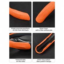 Hocasen Bọc vô lăng Kupra Alcantara Suede, thiết kế thể thao mới, phân đoạn, chống trượt, lắp đặt nhanh, siêu mỏng, phù hợp với Formentor/Leon/Leon Sportstourer/Born/Ateca/Tavascan/Terramar, màu đen, nâu, nâu mocha, cam, đỏ, xanh lá cây. - Bọc vô lăng thể thao bằng da lộn phân đoạn - Xem 9