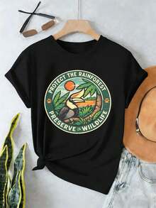 Women T-Shirts - Black - View 2