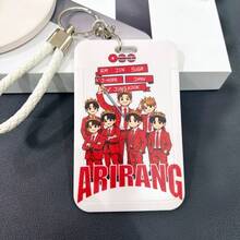 Long Lanyard Phone Strap 2-In-1 Keychain, Detachable Celebrity Inspired Slide Cover Card Holder, Creative Slide Cover Card Holder For Student ID/Pass Card - Multicolor - View 11