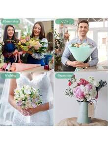 1/6件装 DIY新娘花泥花束手柄支架，适用于婚礼新娘花束支架装饰、派对装饰用品 - 多色 - 查看 9
