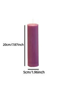 7.87 英吋 - 1.97 英吋，1 件裝，法式極簡風紫色齒輪蠟燭，室內照明，營造柔和光線，生日禮物，奢華裝飾，室內布置，優雅晚餐燭光，桌面裝飾，適用臥室、餐廳 - 柱蠟 - 查看 8