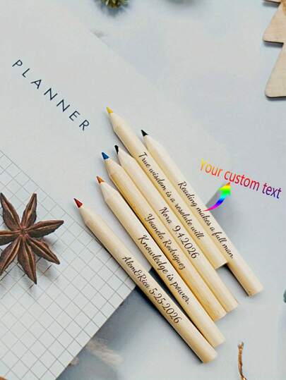 Lápices de colores miniatura personalizados, herramientas de dibujo creativas portátiles, suministros de arte inspiradores, artículos de oficina, set de lápices de colores de madera de múltiples colores, adecuado para dibujo de niños, bodas, compromisos, regalos publicitarios de empresa, ideal para vacaciones y regalos de cumpleaños
