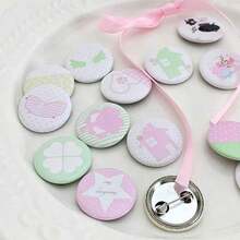 6pcs INS Style Cute Small Badges, Cartoon Notebook Decor Badges 25mm Adorable Pins - 6pcs/set - View 2