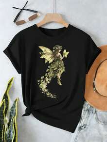 Dam-T-shirts - Svart - Visa 2