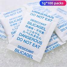 矽膠乾燥劑套組 可重複使用矽膠除濕劑 用於控制儲存環境濕度 適合物品存放 吸濕防潮 家用日常用品 家用除濕劑 (1g,2g) - 彩色 - 查看 17