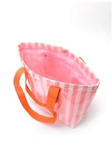 1 chiếc túi tote đi biển bằng PVC trong suốt kẻ sọc, túi đeo vai cỡ lớn dành cho nữ, túi mua sắm nhẹ có thể tái sử dụng, vật dụng cần thiết cho mùa hè đi biển, bơi lội, du lịch, dã ngoại và sử dụng hàng ngày. - Nhiều màu - Xem 11