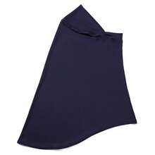 1pc Women's Convenient Headscarf, Full Coverage Chin Sweat Absorbent Solid Color Hijab,Holiday,Travel Essential - Navy - View 17