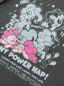 Balabala MY LITTLE PONY 我的小马驹短袖T恤，可爱卡通图案，适合青少年女孩，2026年夏季舒适休闲装 - 灰色調 - 查看 7