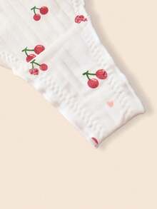 1 chiếc quần lót nữ bằng cotton tối giản dễ thương, họa tiết hoa thêu nổi. - Nhiều màu - Xem 5