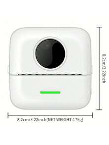 AI-Powered Inkless Photo Label Printer - Generates Custom Images, Converts Photos To Cartoons, Includes Label Templates, Rechargeable Battery, Starter Kit With 5 Rolls Of Sticker Paper, 5 Rolls Of Thermal Paper, 1 Data Cable, And 1 User Manual - White - View 2