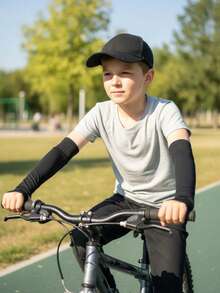 1pc Unisex Sunscreen Arm Sleeves, Breathable Thin Cycling Sleeve For Outdoor Activities, Suitable For Men And Girl - Multicolor - View 3