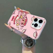 Diseño de personaje adorable inspirado en  de color rosafunda de teléfono Fundas compatibles con ,Apple,VIVO,OPPO,,, y Honor.Fabricadas en silicona TPU,ofrecen protección contra golpes y caídas. - Rosa - Ver 2