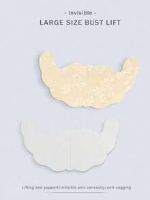 2/4 Pairs Plus Size Breathable Invisible Lace Breast Lift Tape Random Print Suitable For Wedding Dresses Strapless, Large Breast Lift Tape - Multicolor - View 5