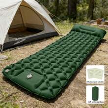 1pc Inflatable Sleeping Pad With Pillow, Suitable For Camping - Built-In Foot Pump, Repair Patch Included, Quick Inflation, Can Be Used In Pools, Upgraded Ultra-Light Design, Durable And Compact Sleeping Pad, Moisture-Proof Air Mattress, Suitable For Backpacking, Hiking, Travel And Camping. - Multicolor - View 16