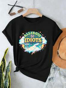 Women T-Shirts - Black - View 2