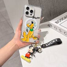 This Disney Mickey Mouse Pattern Lanyard Phone Case Features A Strong Magnetic Closure And Full Coverage Of Acrylic And TPU Material. It's Shockproof, Lightweight, And Suitable For IPhone17/16/11/13/15/15 Plus/15 Pro/15 Pro Max/12/14 Pro Max/11 Pro Max/12 Pro/12 Pro Max/13. It's A Popular Birthday Gift, Business Gift, Durable, Stain-Resistant, And Fingerprint-Resistant New Phone Case For Men And Women. It Also Includes A Mickey Mouse Phone Case And Mickey Mouse Doll Bracelet. Compatible With SamsungGalaxy S20, S21, S22, S23, And S24 Series. It's The Perfect Gift For Friends And Family. This Stylish Phone Case Is Fun, Lightweight, And Durable. IPhone17 Pro Max Phone Case, Minnie Phone Case. - Trong sáng - Xem 1