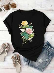 Women T-Shirts - Black - View 2