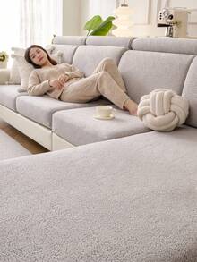 1 tấm bọc ghế sofa co giãn, chống trượt, chống tràn, che phủ toàn bộ, chất liệu vải dày dặn, có thể giặt máy, chống bụi, thân thiện với thú cưng, có thể điều chỉnh kích thước cho phòng ngủ, văn phòng, phòng khách, ghế sofa hình chữ L 1/2/3/4 chỗ ngồi. - Màu Xám nhạt - Xem 2