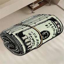 1pc Home Entrance/Bathroom Tub Rug, Soft Anti-Slip Washable Faux Cashmere Mat ,Room Decor - màu xanh lá - Xem 9