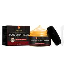 JUE FISH Wood Burning Paste, DIY Pyrography Paste For Wood, Leather, Canvas, Paper. It Allows You To Form Your DIY Design On The Wood Surface In Just A Few Seconds, Giving You An Exciting Creative Experience. Sand The Wood Surface Smooth, Take Out The Template, Place It On The Wood Surface, Take An Appropriate Amount Of This Product, Apply It On The Wood Surface According To The Template Shape, Use A Scraper To Smooth It, Wait 2-3 Minutes For Absorption, And Then Use A Hot Air Gun To Heat The Pattern To Make It Look Like A Scorched Trace. - Multicolor - View 11