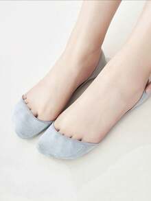 5双薄款船袜，女士浅口夏季硅胶防滑踝袜，适合高跟鞋 - 彩色 - 查看 5