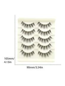 5 Pairs Fluffy Curly Transparent Stem Faux Eyelashes, Comfortable Lightweight One-Piece Soft Hair Korean Sweet Big Eyes Lashes - View 10